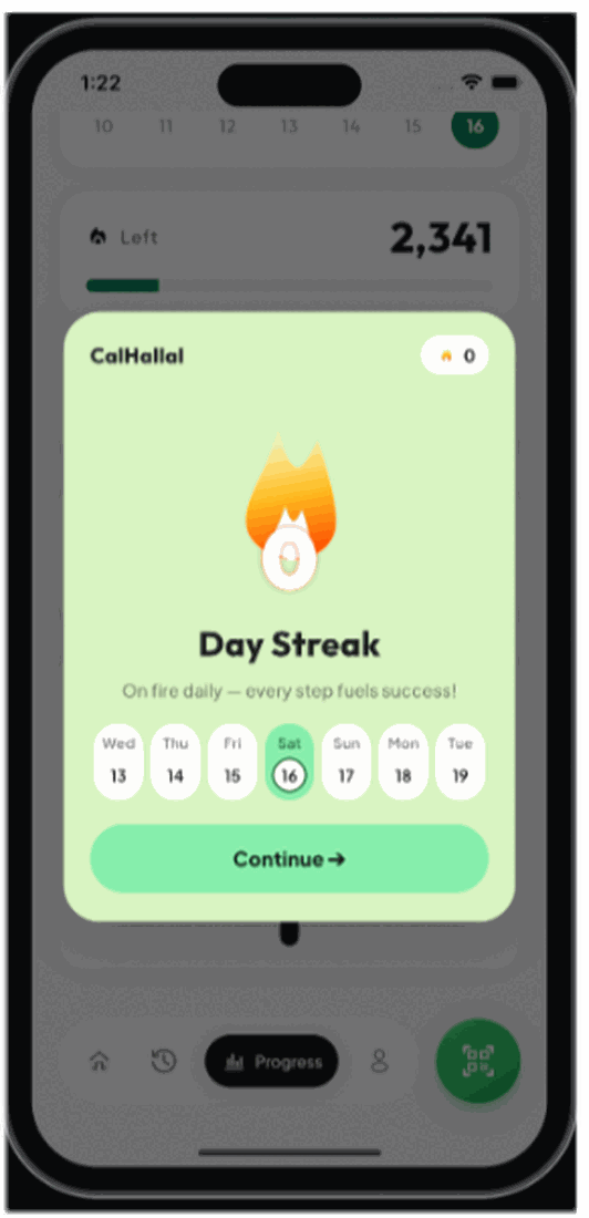 CalHalal — daily streak