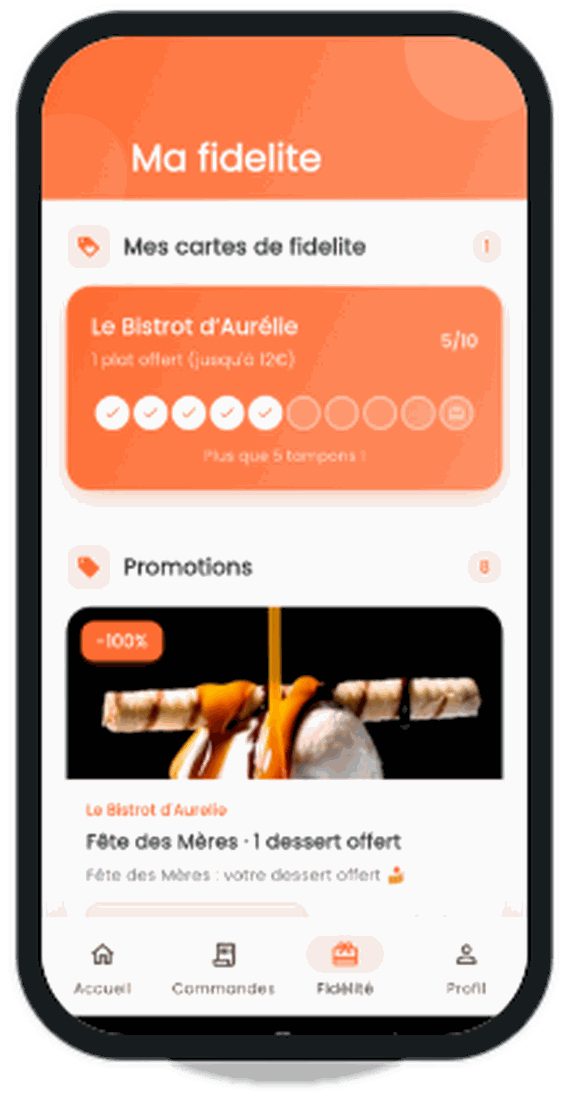 Mon Appli Restaurant — loyalty card